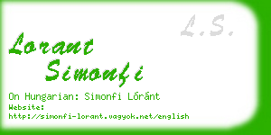 lorant simonfi business card