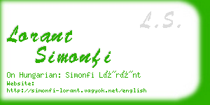 lorant simonfi business card